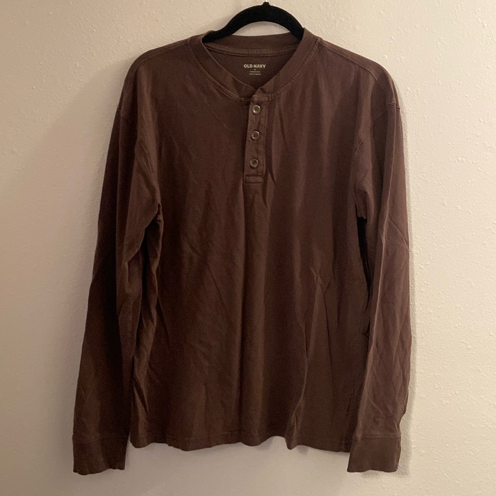 100% cotton Henley crew